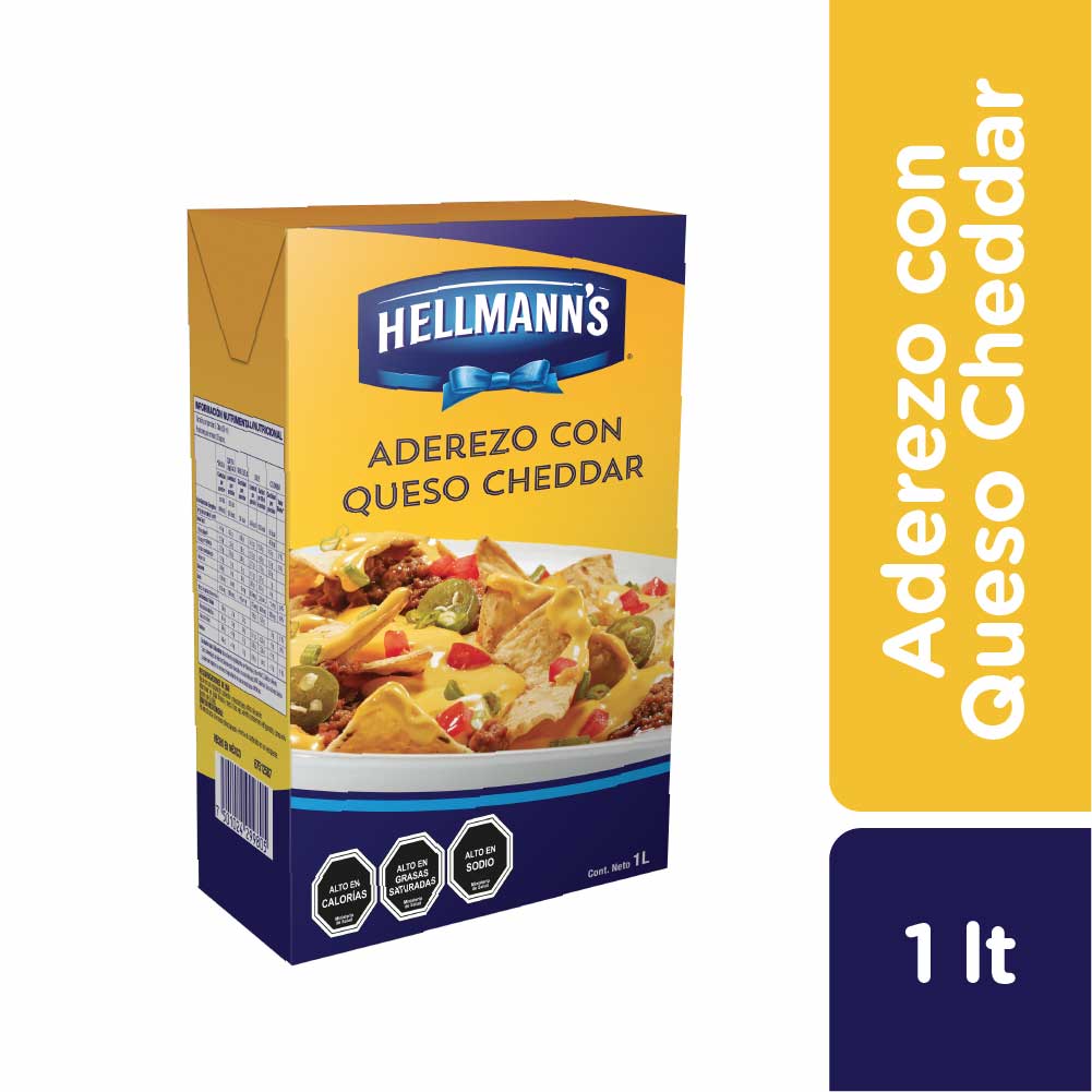 Hellmann's Aderezo Queso Cheddar 1 litro - 