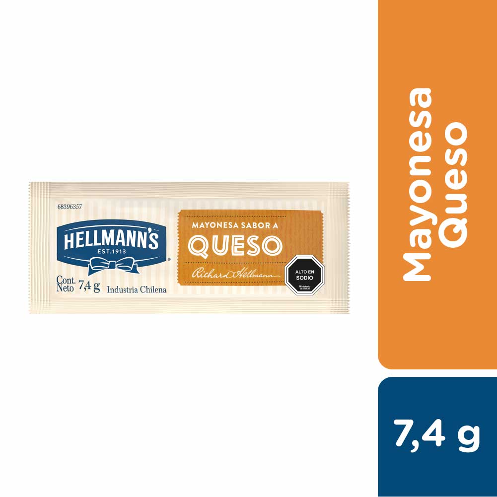 Hellmann's Mayonesa al Queso Sachet 528x7,4g - Salsas Listas Hellmann’s, la línea de aderezos para tu cocina