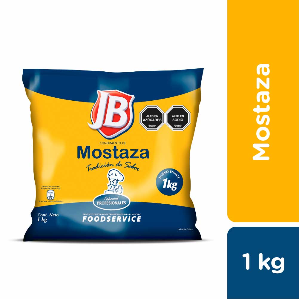JB Mostaza 1 kg - Mostaza JB, el sabor de Chile!