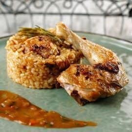 Arroz con pollo braseado